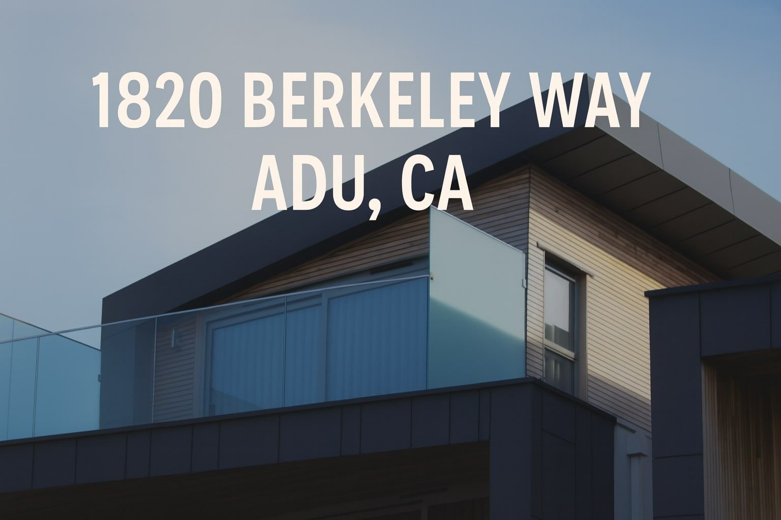 1820 Berkeley way ADU, CA